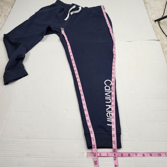 Calvin Klein Sleepwear Pants Navy Blue Lounge Joggers Cotton Blend Size M - Picture 8 of 9